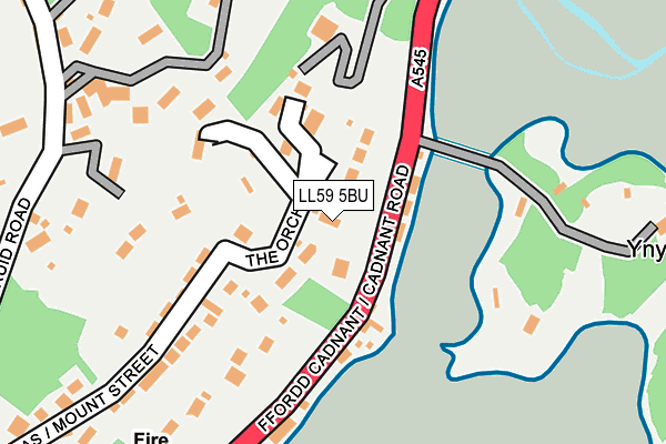 LL59 5BU map - OS OpenMap – Local (Ordnance Survey)