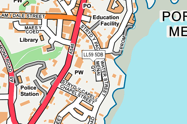 LL59 5DB map - OS OpenMap – Local (Ordnance Survey)