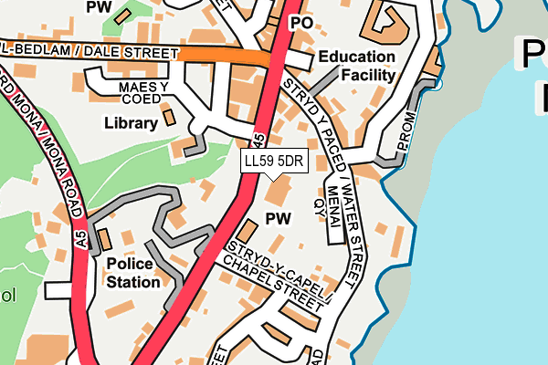 LL59 5DR map - OS OpenMap – Local (Ordnance Survey)