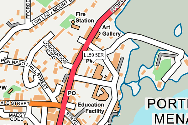 LL59 5ER map - OS OpenMap – Local (Ordnance Survey)