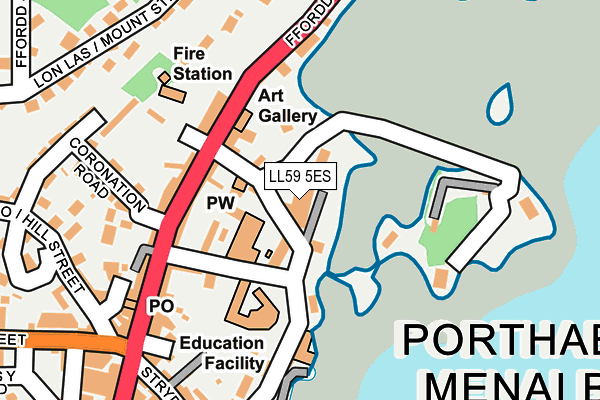 LL59 5ES map - OS OpenMap – Local (Ordnance Survey)