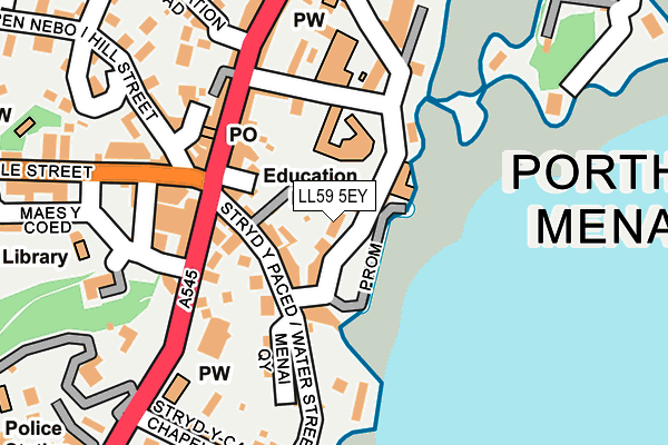 LL59 5EY map - OS OpenMap – Local (Ordnance Survey)