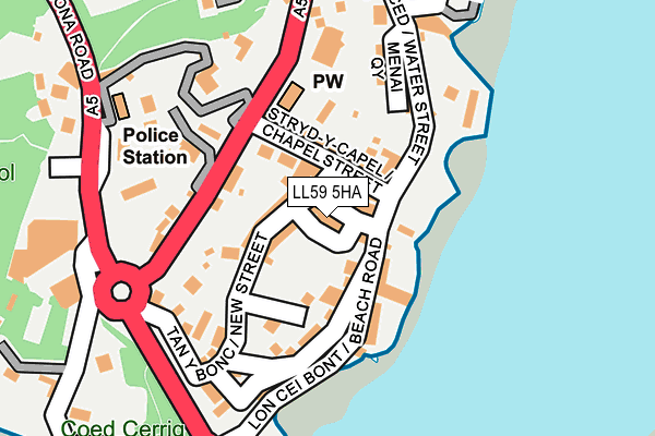 LL59 5HA map - OS OpenMap – Local (Ordnance Survey)