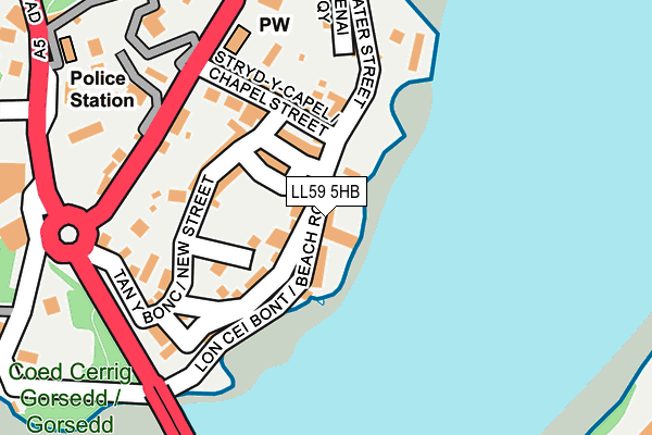 LL59 5HB map - OS OpenMap – Local (Ordnance Survey)