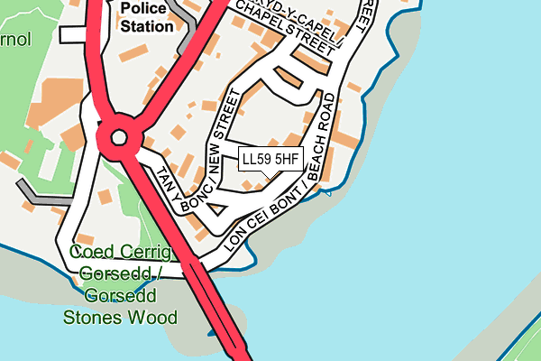 LL59 5HF map - OS OpenMap – Local (Ordnance Survey)