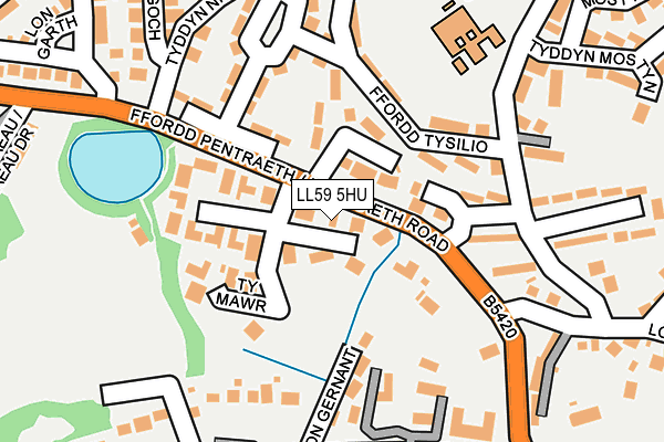LL59 5HU map - OS OpenMap – Local (Ordnance Survey)