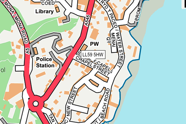 LL59 5HW map - OS OpenMap – Local (Ordnance Survey)