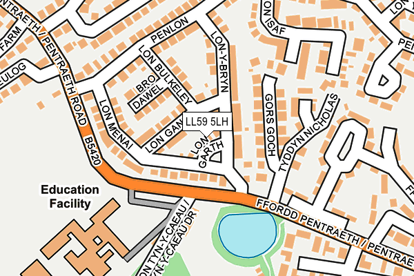 LL59 5LH map - OS OpenMap – Local (Ordnance Survey)