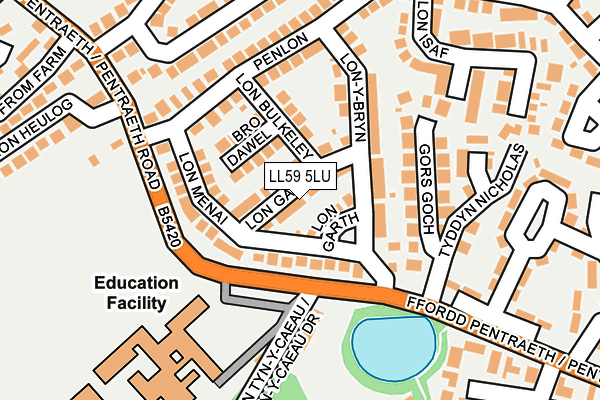 LL59 5LU map - OS OpenMap – Local (Ordnance Survey)