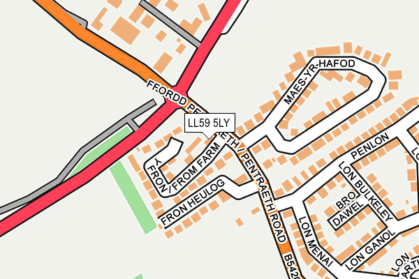 LL59 5LY map - OS OpenMap – Local (Ordnance Survey)