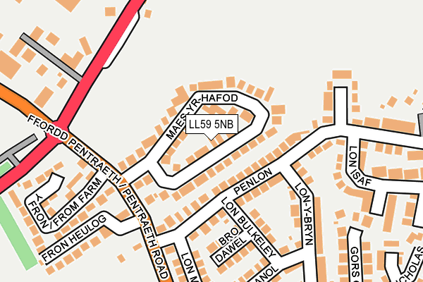 LL59 5NB map - OS OpenMap – Local (Ordnance Survey)