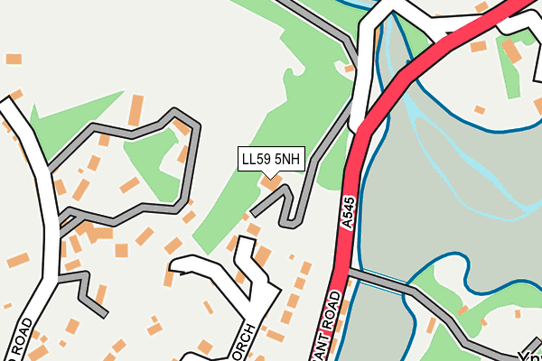 LL59 5NH map - OS OpenMap – Local (Ordnance Survey)