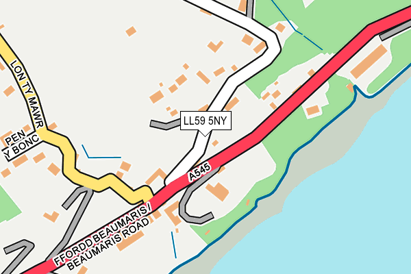 LL59 5NY map - OS OpenMap – Local (Ordnance Survey)