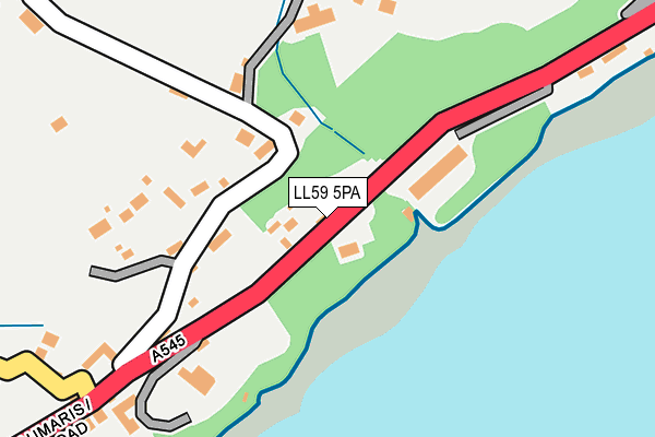 LL59 5PA map - OS OpenMap – Local (Ordnance Survey)