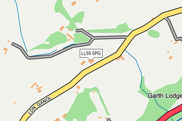 LL59 5PG map - OS OpenMap – Local (Ordnance Survey)
