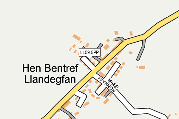 LL59 5PP map - OS OpenMap – Local (Ordnance Survey)