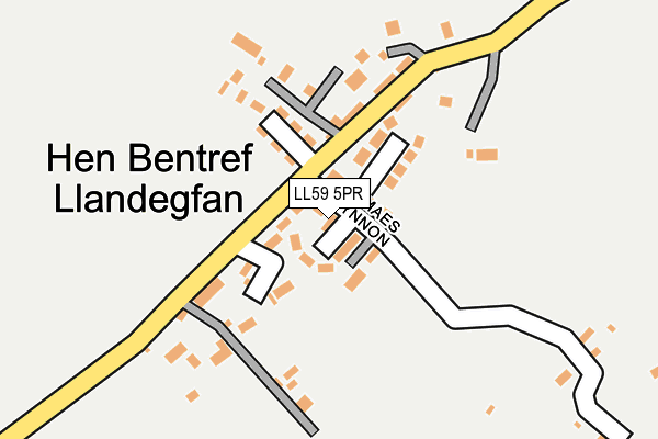 LL59 5PR map - OS OpenMap – Local (Ordnance Survey)