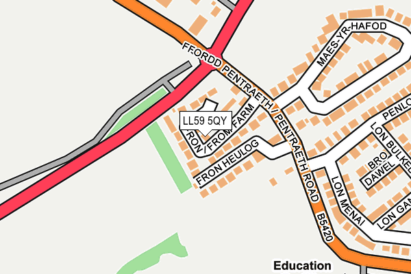 LL59 5QY map - OS OpenMap – Local (Ordnance Survey)