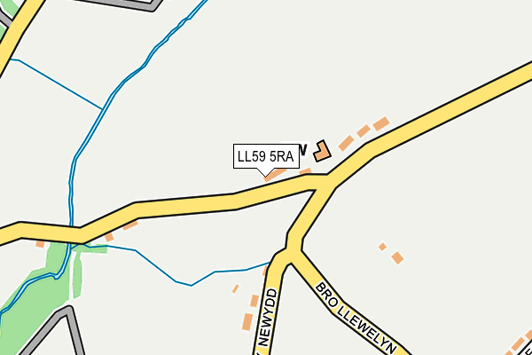 LL59 5RA map - OS OpenMap – Local (Ordnance Survey)
