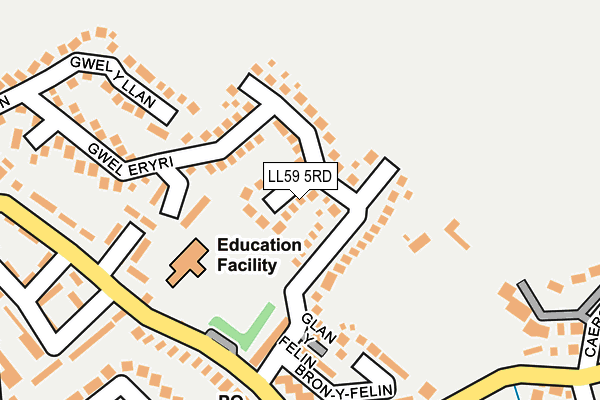 LL59 5RD map - OS OpenMap – Local (Ordnance Survey)