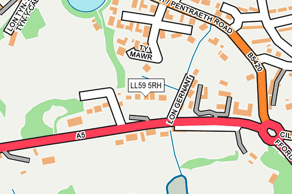 LL59 5RH map - OS OpenMap – Local (Ordnance Survey)