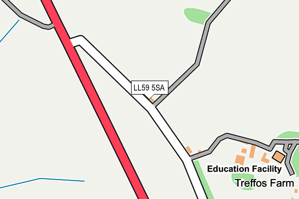 LL59 5SA map - OS OpenMap – Local (Ordnance Survey)
