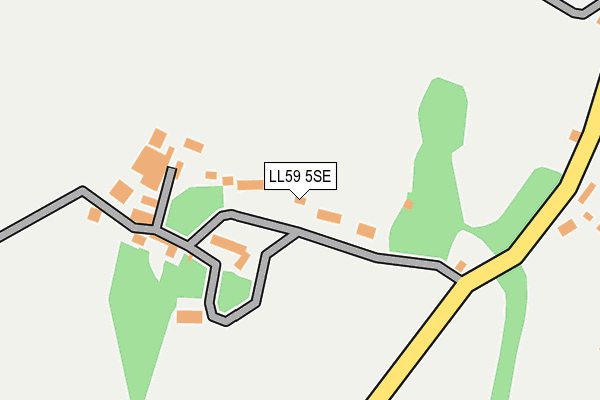 LL59 5SE map - OS OpenMap – Local (Ordnance Survey)