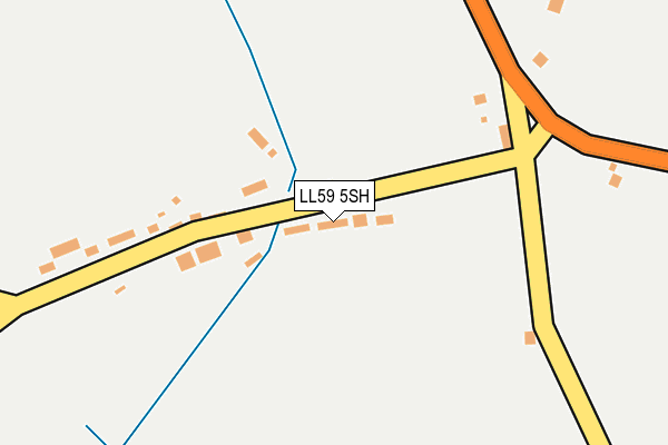 LL59 5SH map - OS OpenMap – Local (Ordnance Survey)