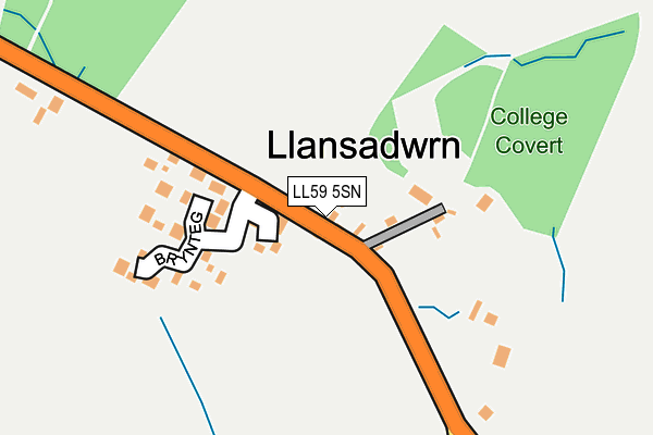 LL59 5SN map - OS OpenMap – Local (Ordnance Survey)