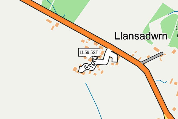 LL59 5ST map - OS OpenMap – Local (Ordnance Survey)