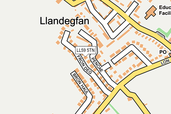 LL59 5TN map - OS OpenMap – Local (Ordnance Survey)