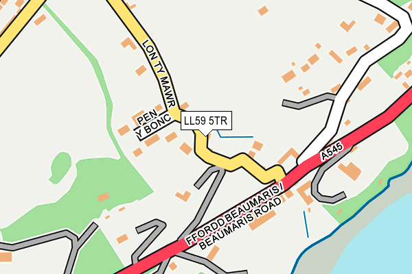 LL59 5TR map - OS OpenMap – Local (Ordnance Survey)
