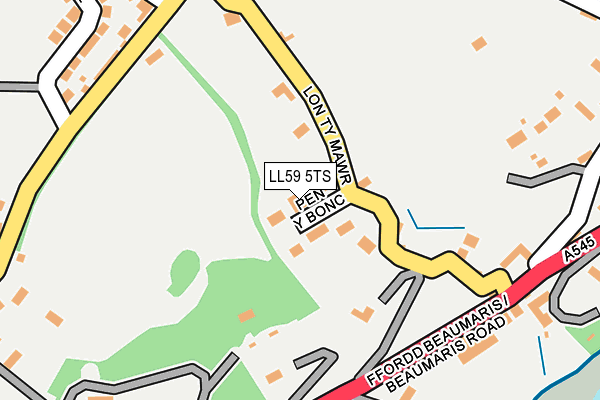 LL59 5TS map - OS OpenMap – Local (Ordnance Survey)