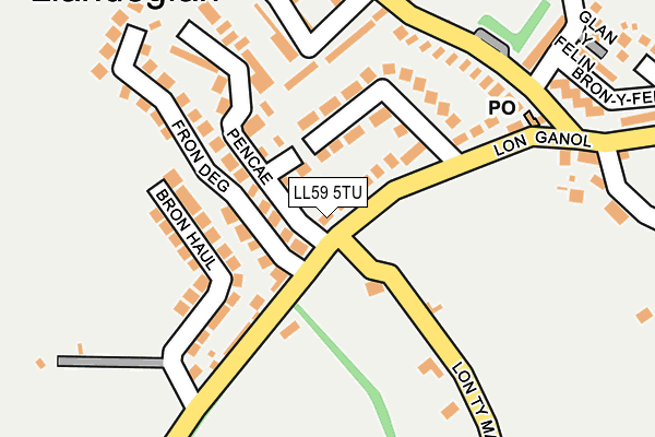 LL59 5TU map - OS OpenMap – Local (Ordnance Survey)