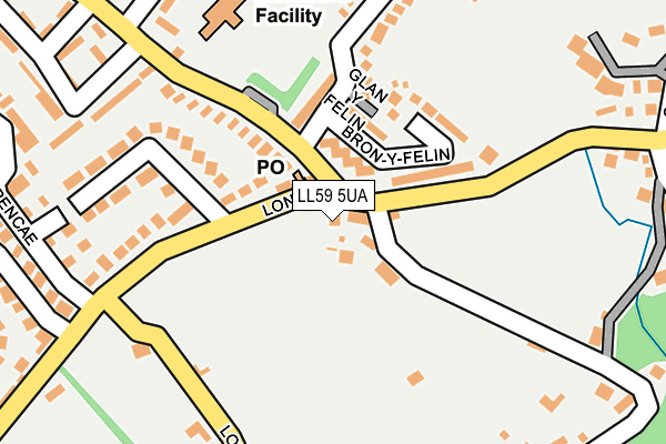 LL59 5UA map - OS OpenMap – Local (Ordnance Survey)