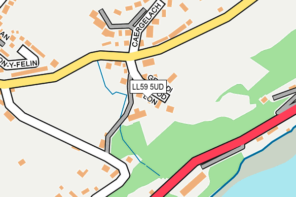 LL59 5UD map - OS OpenMap – Local (Ordnance Survey)