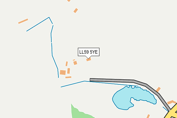 LL59 5YE map - OS OpenMap – Local (Ordnance Survey)