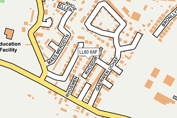 LL60 6AF map - OS OpenMap – Local (Ordnance Survey)