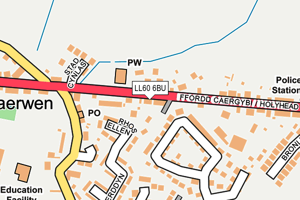 LL60 6BU map - OS OpenMap – Local (Ordnance Survey)