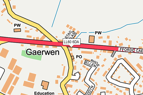 LL60 6DA map - OS OpenMap – Local (Ordnance Survey)