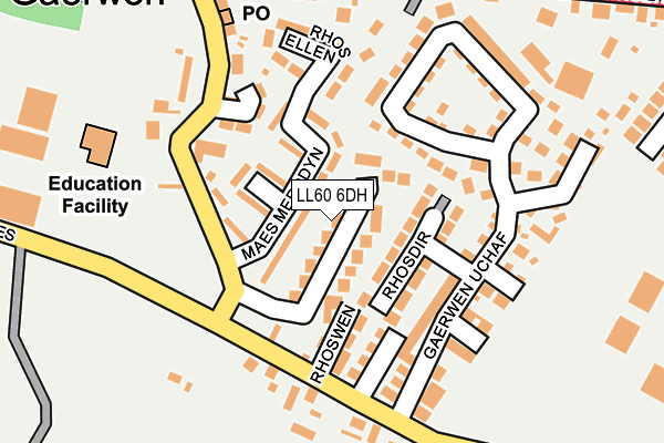 LL60 6DH map - OS OpenMap – Local (Ordnance Survey)