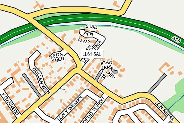 LL61 5AL map - OS OpenMap – Local (Ordnance Survey)