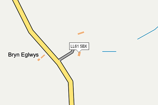 LL61 5BX map - OS OpenMap – Local (Ordnance Survey)