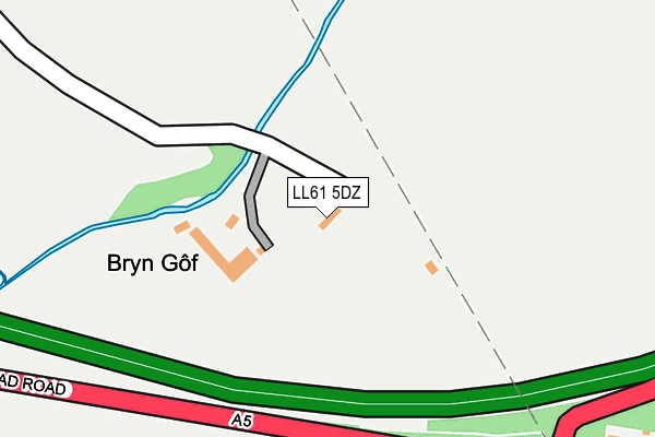 LL61 5DZ map - OS OpenMap – Local (Ordnance Survey)