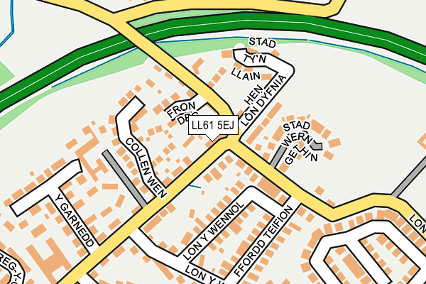 LL61 5EJ map - OS OpenMap – Local (Ordnance Survey)