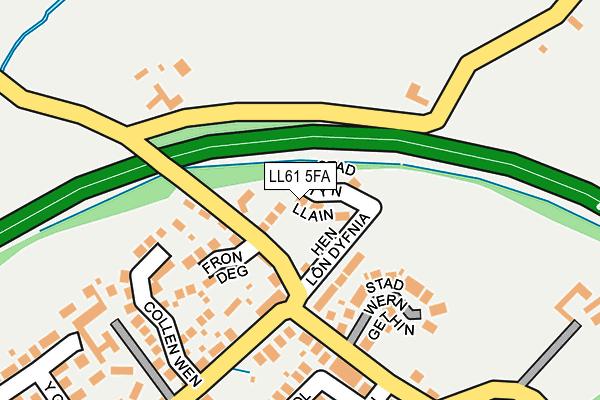 LL61 5FA map - OS OpenMap – Local (Ordnance Survey)
