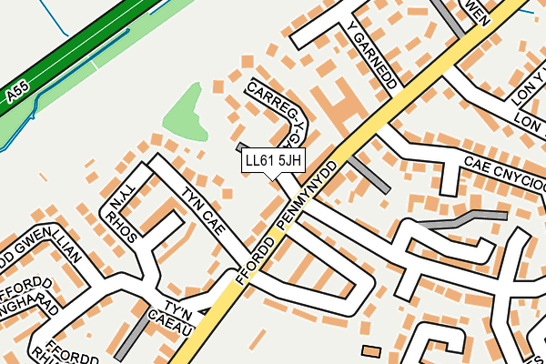 LL61 5JH map - OS OpenMap – Local (Ordnance Survey)