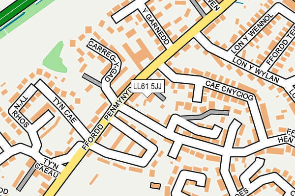 LL61 5JJ map - OS OpenMap – Local (Ordnance Survey)