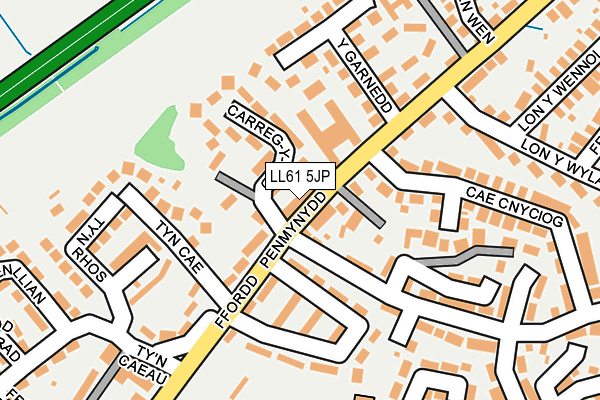 LL61 5JP map - OS OpenMap – Local (Ordnance Survey)