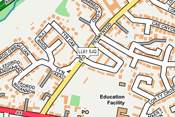 LL61 5JQ map - OS OpenMap – Local (Ordnance Survey)